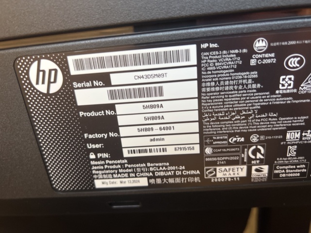 1431590-9 Storformatsskrivare - HP DesignJet T630, -2024