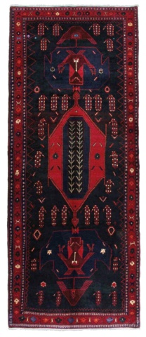 1446594-4 Handknuten Orientaliskt Matta Kurdistan 132x279cm (751698)