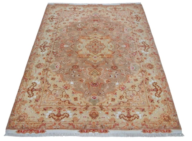 1446595-1 Handknuten Orientaliskt Patinamatta Tabriz 200x312cm (751774)