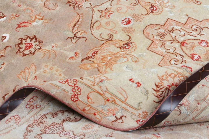 1446595-4 Handknuten Orientaliskt Patinamatta Tabriz 200x312cm (751774)