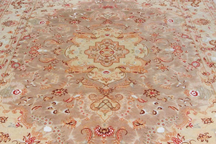 1446595-6 Handknuten Orientaliskt Patinamatta Tabriz 200x312cm (751774)