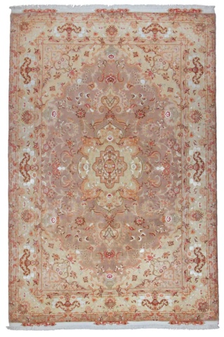 1446595-8 Handknuten Orientaliskt Patinamatta Tabriz 200x312cm (751774)