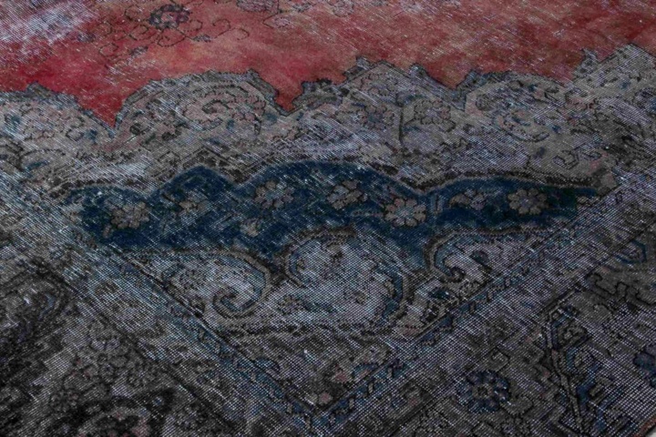 1446599-2 Handknuten Orientaliskt Vintagematta Röd/Grå 269x353cm (751862)