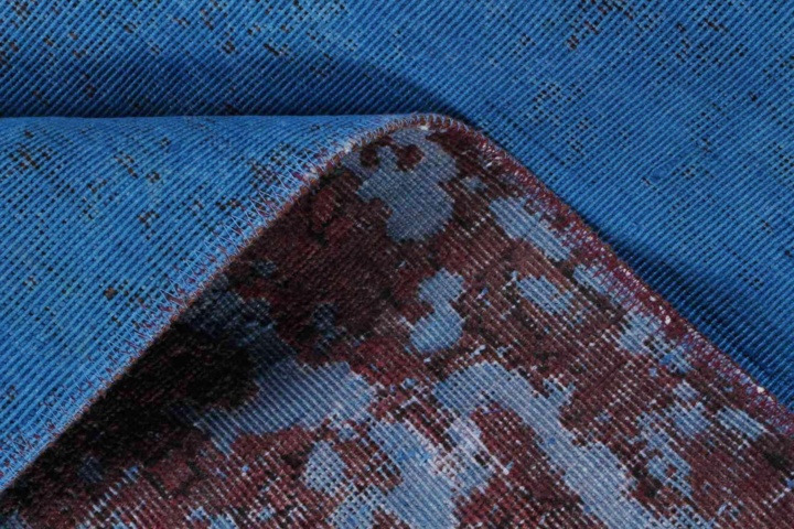 1446603-2 Handknuten Orientaliskt Vintagematta Blå/Brun 205x295cm (751874)