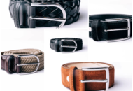 1460901 Belts, 5 pcs – Galio of Sweden, suede/leather/cotton, size 100