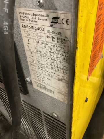 1406938-5 Welder ESAB Aristo Mig 400
