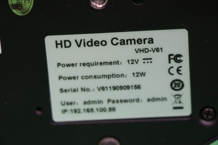 1295795-8 HD Video Conference Camera VHD-V61