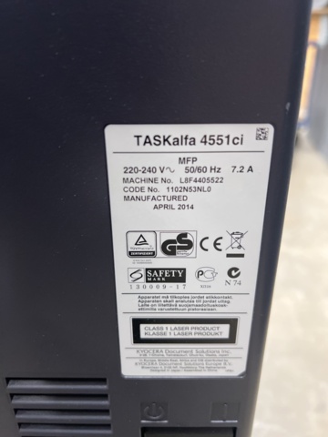 1461160-13 Multifunktionsskrivare Kyocera 4551ci - 2014