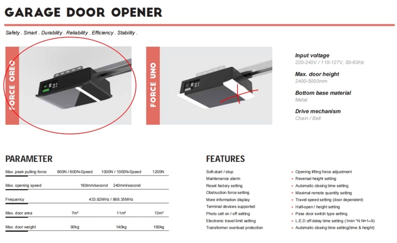 1461137-4 Nya/oanvända garagemotorer 10st - inklusive skenor med Wifi-styrning och APP styrning