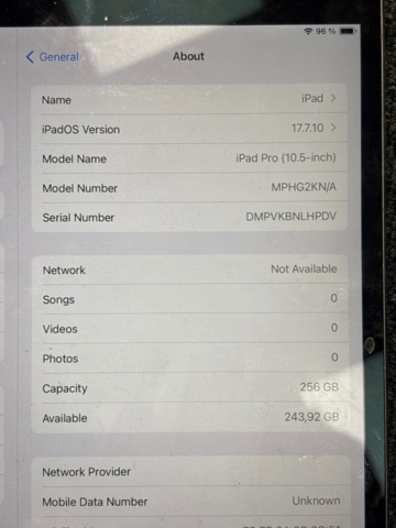 1442553-4 Apple iPad Pro 10,5"