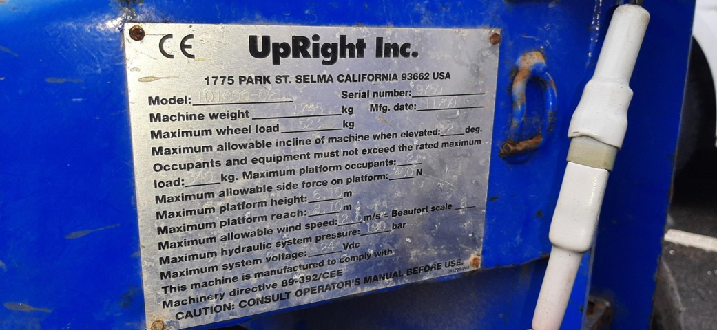 1351377-5 Saxlift UpRight SL20 -2000 (Reparationsobjekt)