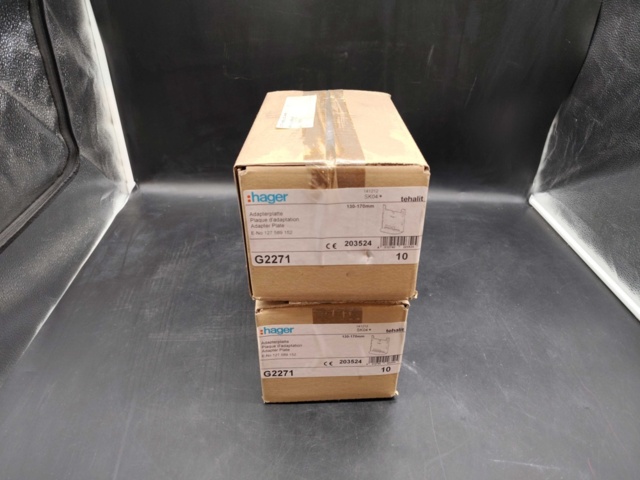 1460607-2 Adapter plate, 20 pcs – Hager, for wall bracket, 130–170 mm