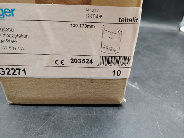 1460607-3 Adapter plate, 20 pcs – Hager, for wall bracket, 130–170 mm