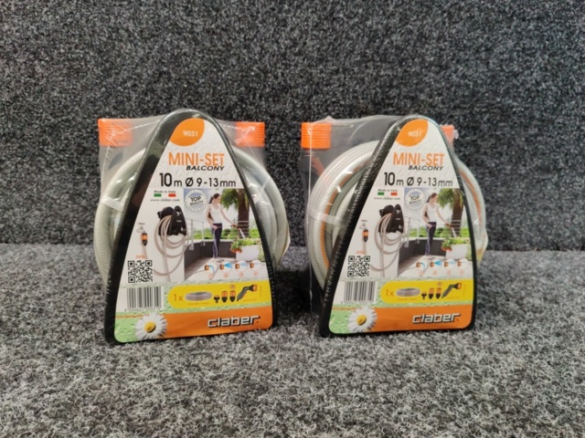 1340938-1 2 pcs Water hose set Claber 9mm, 10m