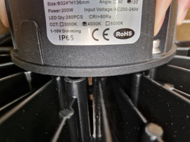 1461589-4 LED lights 3 pcs - High Bay 200W - Shipping included