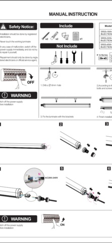 1461592-5 LED lighting/LED diodes 25 pcs - Triproff linkable switch 32W