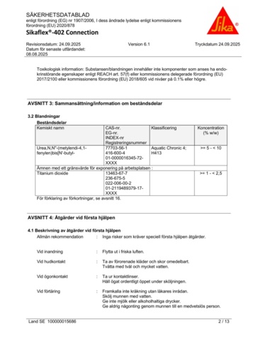 1426948-6 Fogmassa Sikahyflex 402