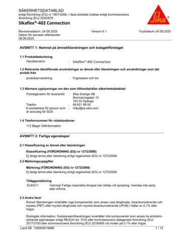 1426948-5 Fogmassa Sikahyflex 402
