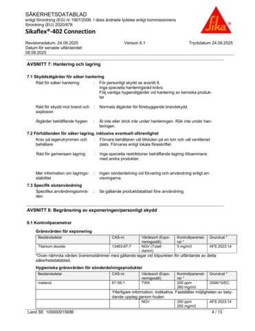 1426948-8 Fogmassa Sikahyflex 402