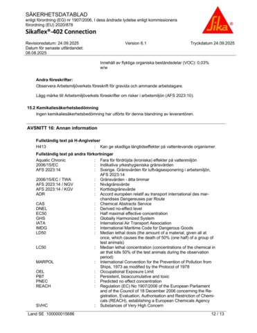 1426948-16 Fogmassa Sikahyflex 402