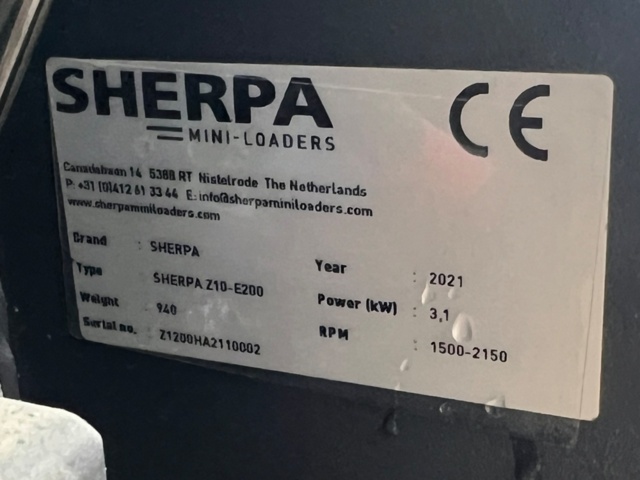 1426949-9 Battery-powered mini loader SHERPA Z10 E200