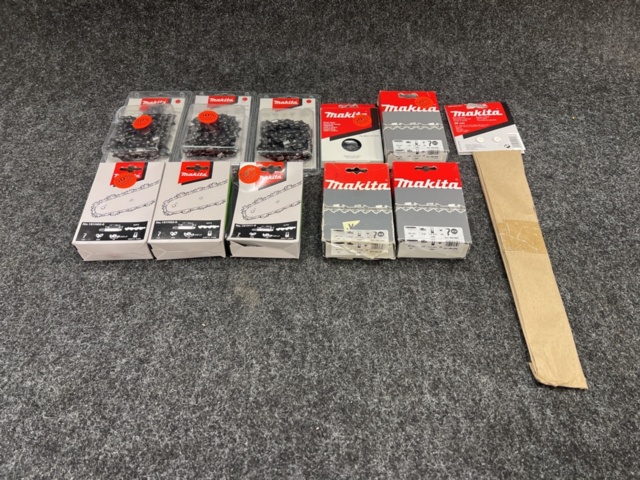 1461301-1 Sortiment med motorsågkedjor m.m. Makita