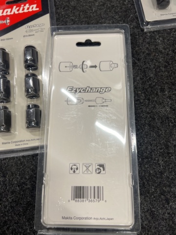 1461303-3 9 st förpackningar övergångsadaptrar för hålsåg, Makita