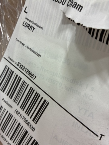 1461704-8 2 st Receptionsdiskar 1 sits, vita