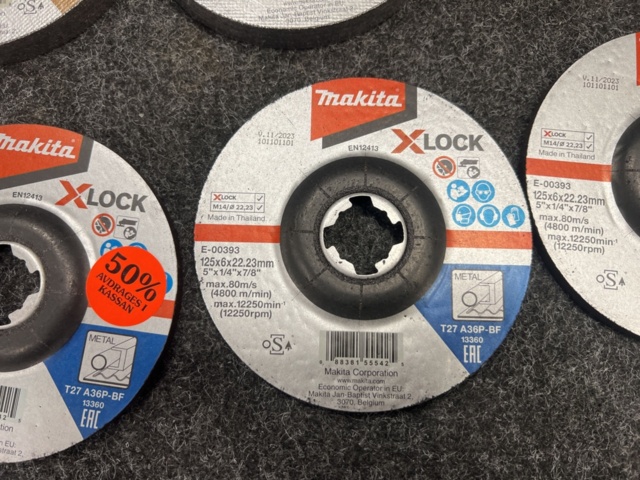 1461715-3 Sortiment med kap/slipskivor, Makita