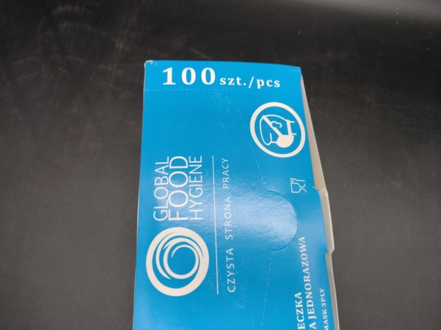 1461808-4 Face mask, 20 pcs 100-pack, IIR, 3-PLY, blue
