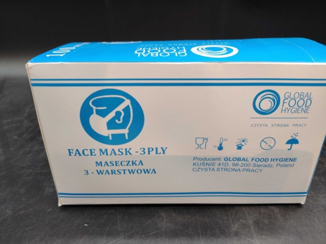 1461810-3 Face mask, 20 pcs 100-pack, IIR, 3-PLY, blue