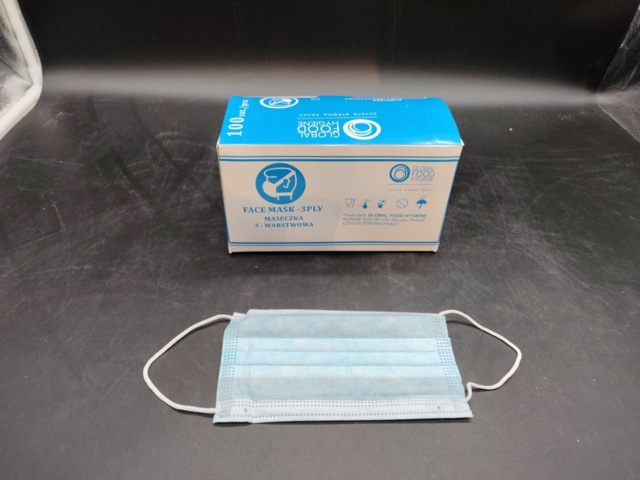 1461815-2 Face mask, 20 pcs 100-pack, IIR, 3-PLY, blue