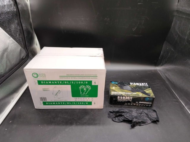 1461818-2 Disposable gloves, 2000 pairs. Nitrile Black Powder-free, size Small