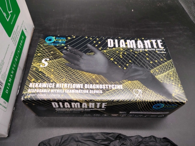 1461819-4 Disposable gloves, 2000 pairs. Nitrile Black Powder-free, size Small