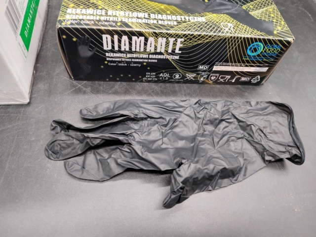 1461831-1 Disposable gloves, 2000 pairs. Nitrile Black Powder-free, size Small