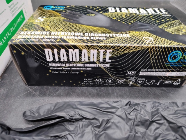 1461831-3 Disposable gloves, 2000 pairs. Nitrile Black Powder-free, size Small