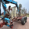 1407998-14 Tractor with forestry trailer & HIAB crane - BM Volvo Boxer 350 -1963