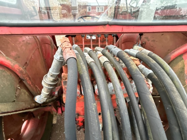 1407998-27 Tractor with forestry trailer & HIAB crane - BM Volvo Boxer 350 -1963