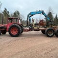 1407998-11 Tractor with forestry trailer & HIAB crane - BM Volvo Boxer 350 -1963
