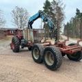 1407998-13 Tractor with forestry trailer & HIAB crane - BM Volvo Boxer 350 -1963