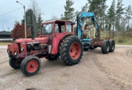 1407998 Tractor with forestry trailer & HIAB crane - BM Volvo Boxer 350 -1963