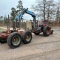 1407998-15 Tractor with forestry trailer & HIAB crane - BM Volvo Boxer 350 -1963