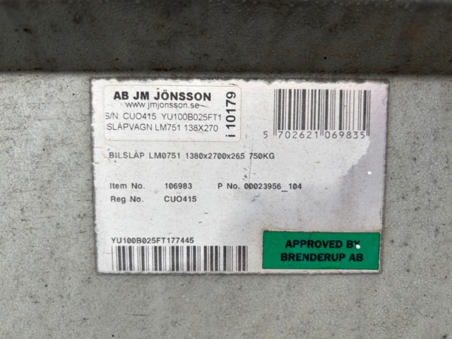 918920-8 Trailer - Thule B02