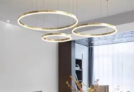 1461852 LED PENDANT – CIRCLES 60 | dimmable gold-colored LED with remote control - Free shipping