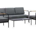1371136-1 Soffgrupp för utomhusbruk (Svart/Teak) - Pehnna