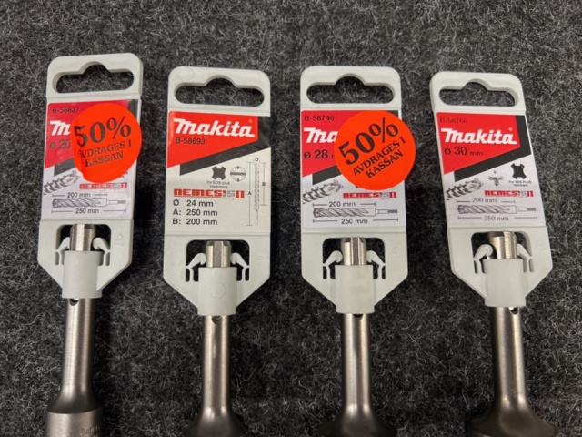 1462046-2 4 st hammarborr, Makita  20-30mm