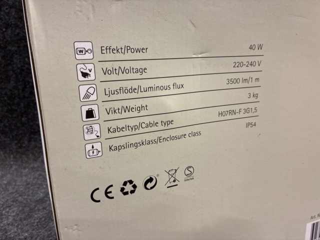 1462035-5 Work lamp Grunda PRO Circle