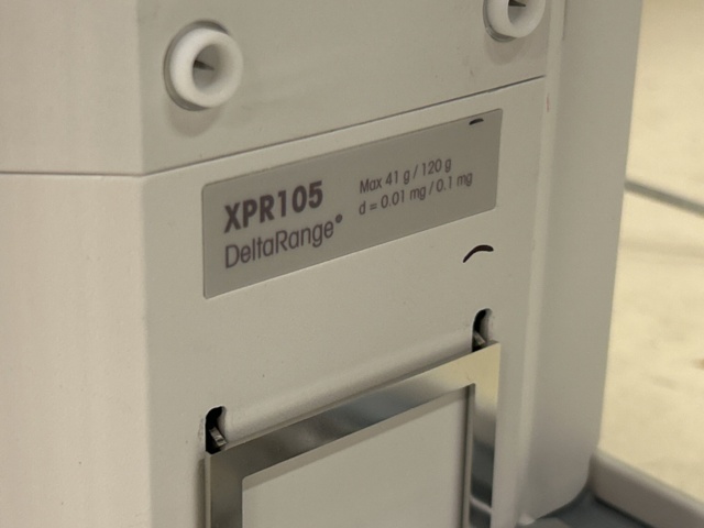 1435562-5 Analytisk laboratorievåg - Mettler Toledo XPR105DR