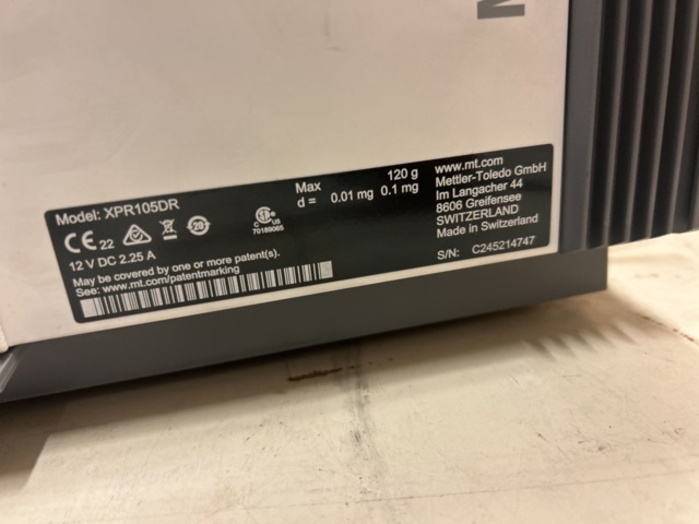 1435563-10 Analytisk laboratorievåg - Mettler Toledo XPR105DR