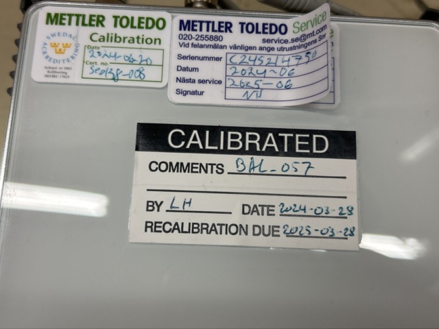 1435564-5 Analytisk laboratorievåg - Mettler Toledo XPR105DR